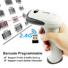 Wired 1D Hands Free Barcode Scanner 2.4Ghz Receiver With Long Range Transmission